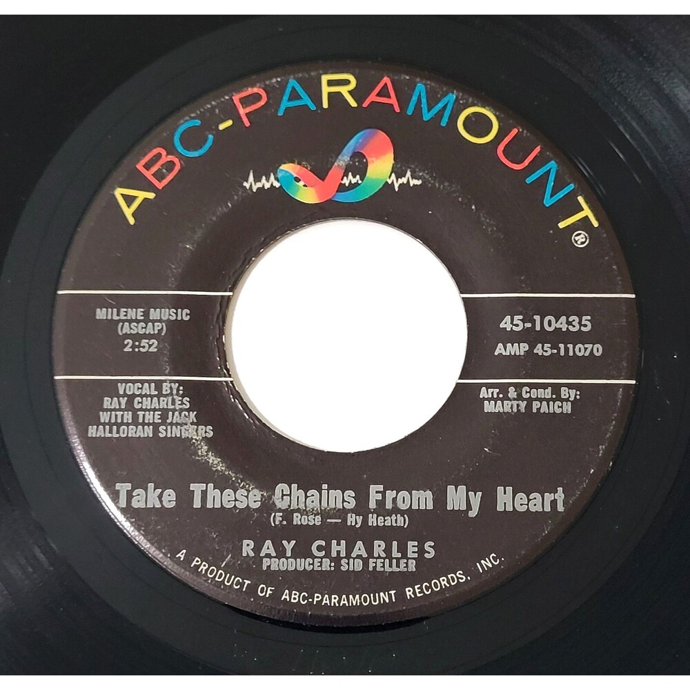 Ray Charles Take These Chains From My Heart / No Letter Today 45 RPM VG Soul '63